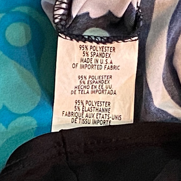 🌊 Geometric Tiana B Dress Colorful Blended Blues to Navy, Black & Gray Nautical - Picture 6 of 8